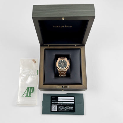 Audemars Piguet Royal Oak 26240OR.OO.1320OR.04 Chronograph '50th Anniversary' Rose Gold Khaki Green Dial (2022)