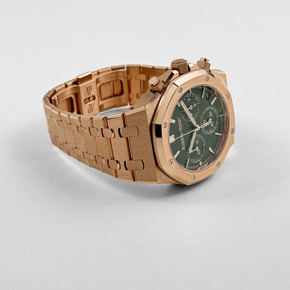 Audemars Piguet Royal Oak 26240OR.OO.1320OR.04 Chronograph '50th Anniversary' Rose Gold Khaki Green Dial (2022)