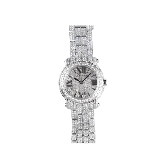 Chopard Happy Sport 274189-1001 'Ladies' White Gold Diamond-Set Quartz