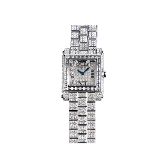 Chopard Happy Sport Square 275325-1001 'Ladies' White Gold Diamond-Set Quartz