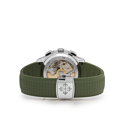 Patek Philippe Aquanaut 5968G-010 Chronograph White Gold Khaki Green Dial (2023)