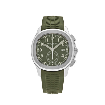 Patek Philippe Aquanaut 5968G-010 Chronograph White Gold Khaki Green Dial (2023)