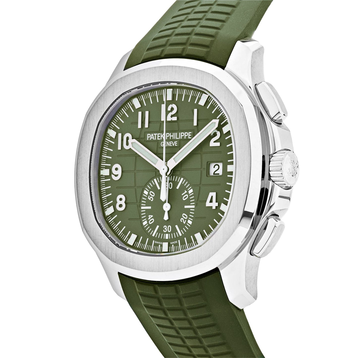 Patek Philippe Aquanaut 5968G-010 Chronograph White Gold Khaki Green Dial (2023)
