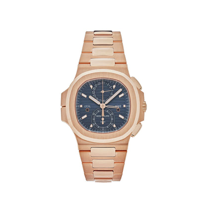 Patek Philippe Nautilus 5990/1R-001 Travel Time Flyback Chronograph Rose Gold Blue Dial (2025)