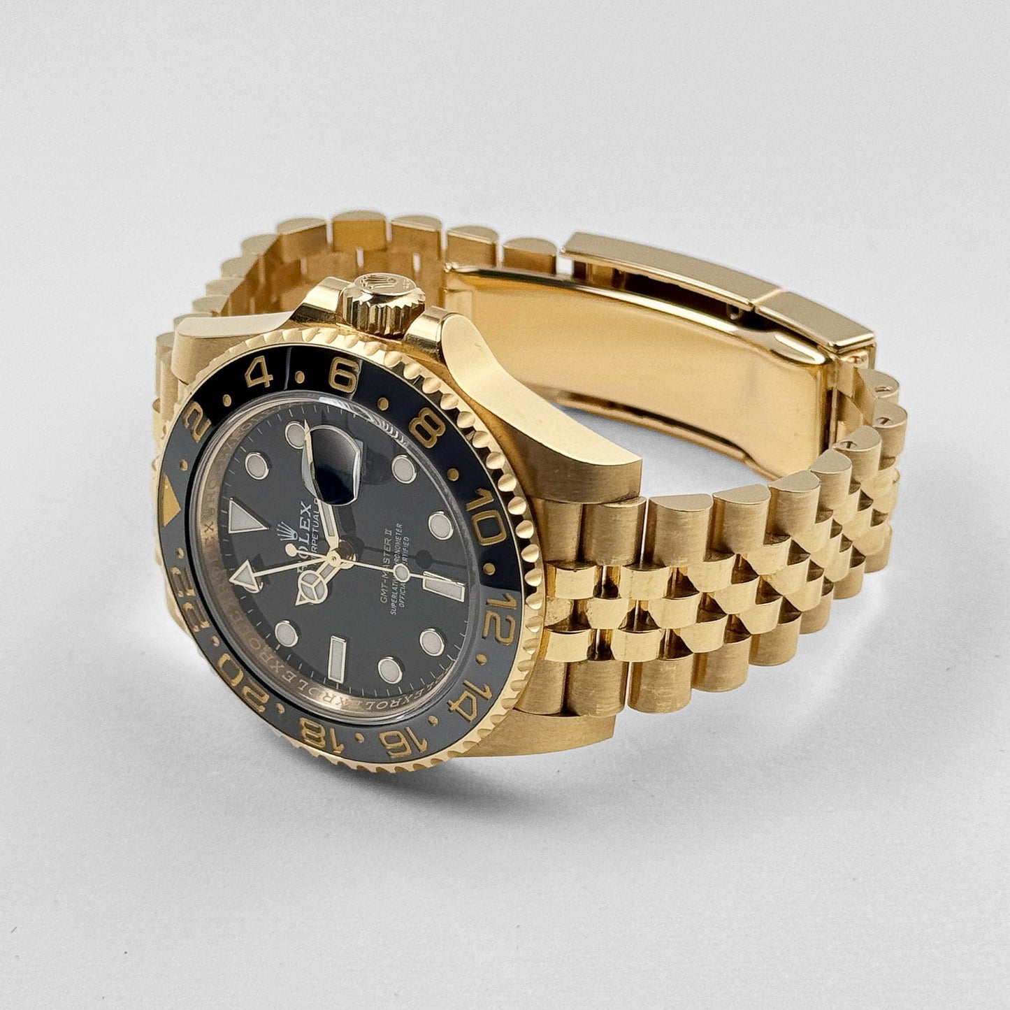 Rolex GMT-Master II 126718GRNR Yellow Gold Black Dial Jubilee (2023)