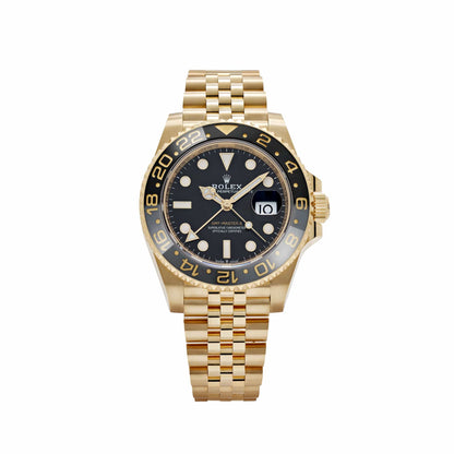 Rolex GMT-Master II 126718GRNR Yellow Gold Black Dial Jubilee (2023)